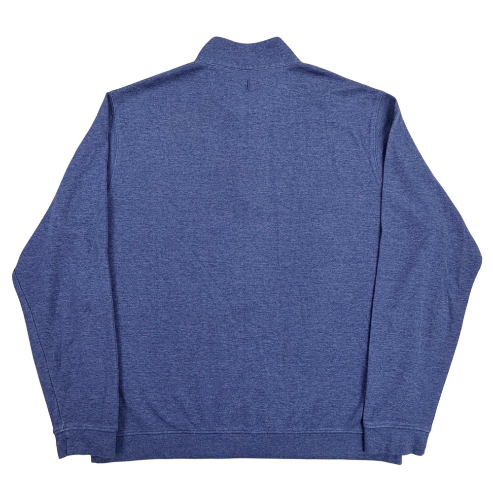 Johnnie-O 1/4 Zip Pullover Men XL Helios Blue Cotton Lyocell Heathered JMKO1460 - Picture 3 of 11